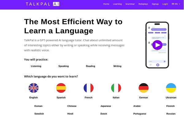 سایت مکالمه آنلاین Talkpal.ai؛ ابزاری کاربردی برای یادگیری زبان انگلیسی